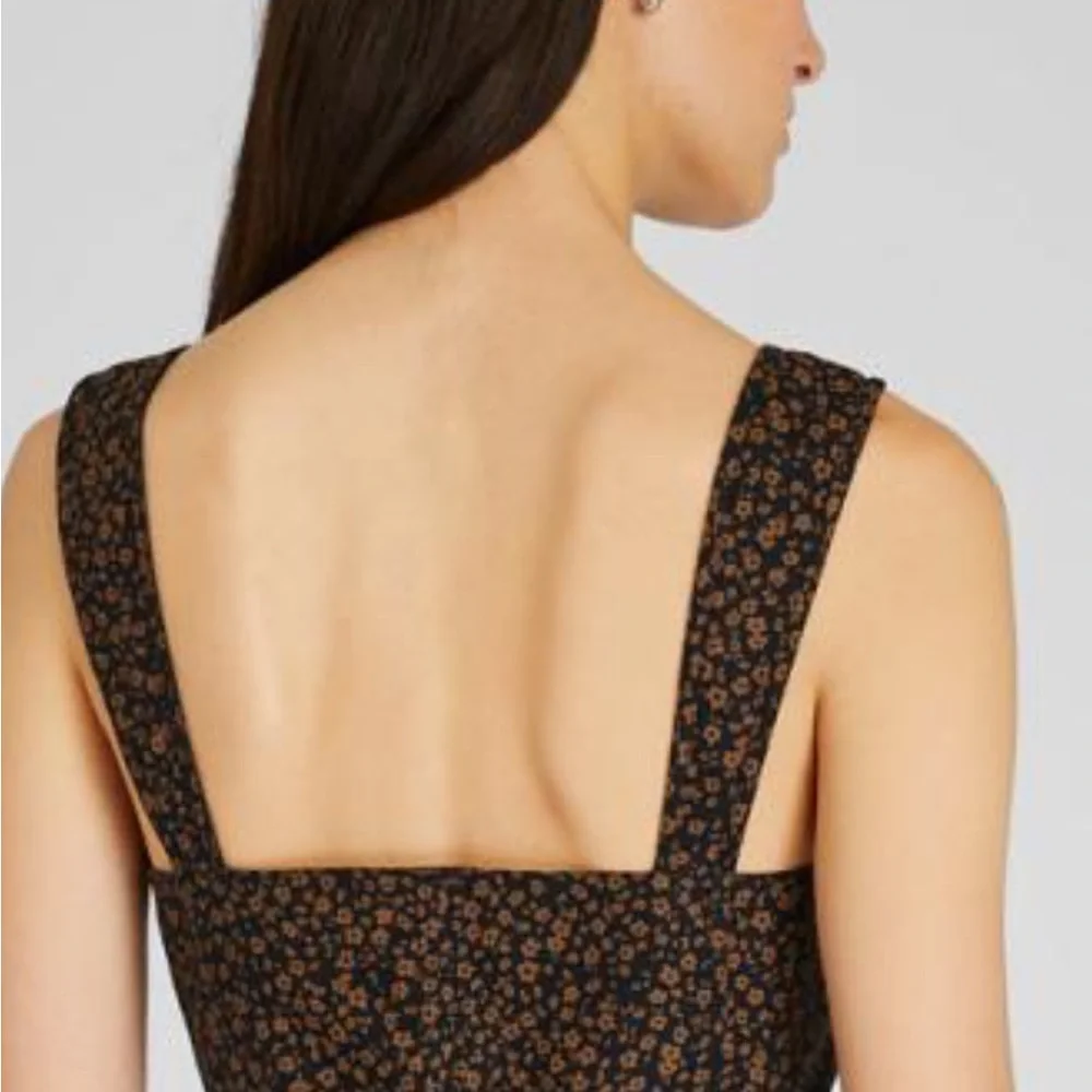 TOPS | CLUB MONACO WOMEN TIE TANK BROWN PRINT - Picture 2 of 8